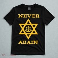 Never Again Support Israel Jewish Star Of David Idf Logo T-Shirt thumb 5