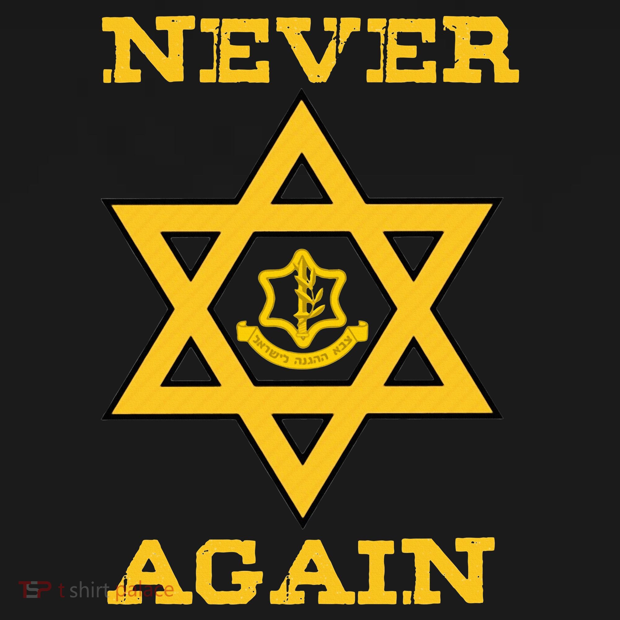 Never Again Support Israel Jewish Star Of David Idf Logo Women's Tank Top