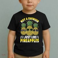 Not A Swinger I Just Like Pineapples Cool Pienapples Outfit Toddler T-Shirt thumb 2