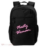 Nasty Woman Pink Script Hillary Clinton Backpack thumb 0