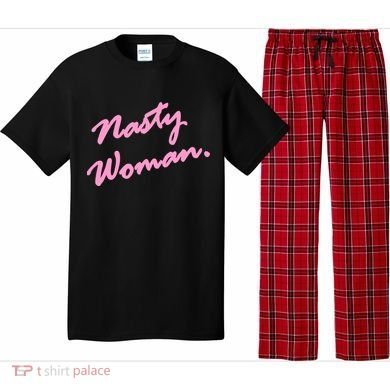 Nasty Woman Pink Script Hillary Clinton Pajama Set