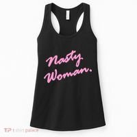 Nasty Woman Pink Script Hillary Clinton Women's Tank Top thumb 0