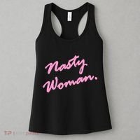 Nasty Woman Pink Script Hillary Clinton Women's Tank Top thumb 3