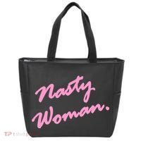 Nasty Woman Pink Script Hillary Clinton Tote Bag thumb 0