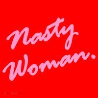 Nasty Woman Pink Script Hillary Clinton Santa Hat thumb 1