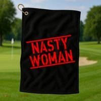 Nasty Woman Stamp of Approval Golf Towel thumb 1