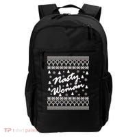 Nasty Woman Ugly Christmas Sweater Design Hillary Clinton Backpack thumb 0