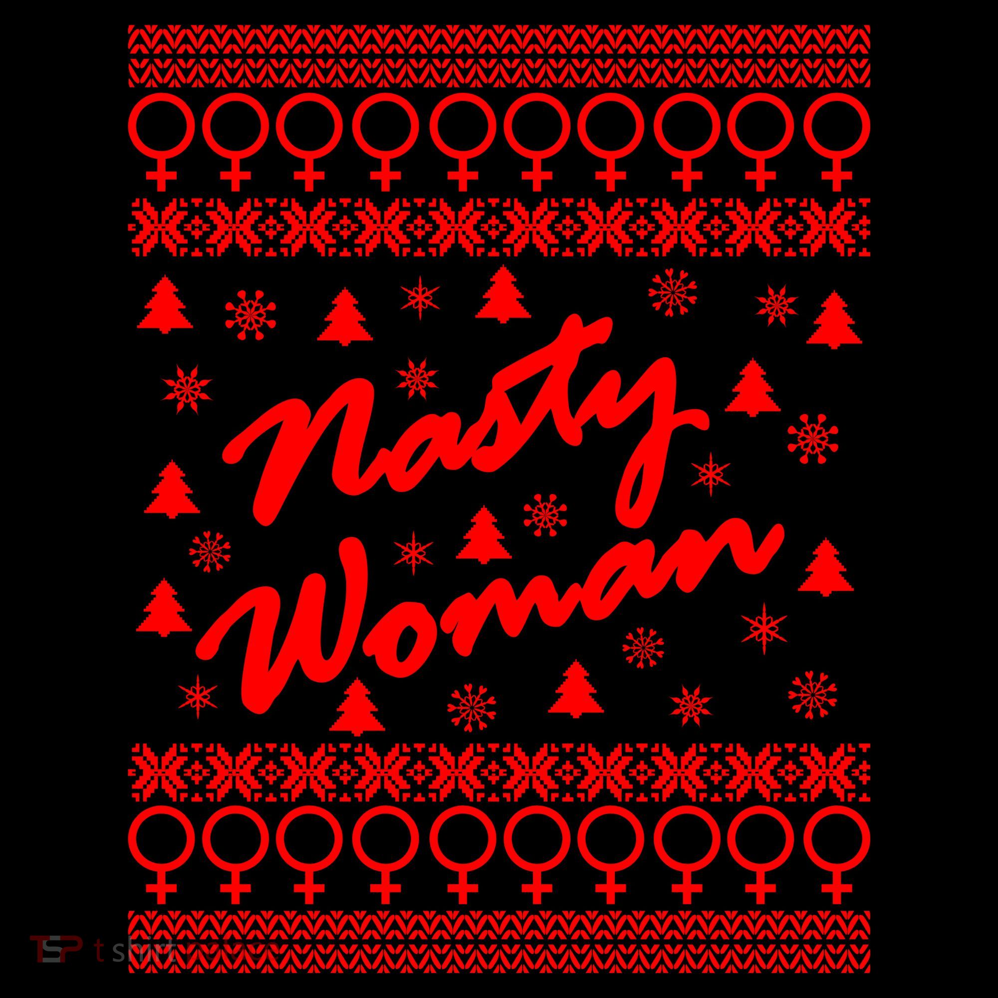Nasty Woman Ugly Christmas Sweater Design Hillary Clinton Coffee Mug