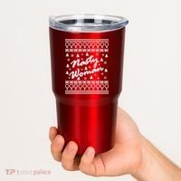 Nasty Woman Ugly Christmas Sweater Design Hillary Clinton Tumbler thumb 2