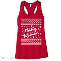 Nasty Woman Ugly Christmas Sweater Design Hillary Clinton Women's Tank Top thumb 0