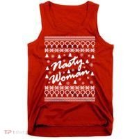 Nasty Woman Ugly Christmas Sweater Design Hillary Clinton Tank Top thumb 0