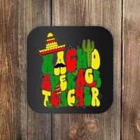 Nacho Average Teacher Apple Cinco De Mayo Teacher Women Coaster thumb 0