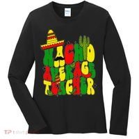 Nacho Average Teacher Apple Cinco De Mayo Teacher Women Women's Long Sleeve Shirt thumb 0