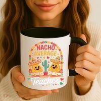 Nacho Average Teacher Apple Cinco De Mayo Teacher Women Coffee Mug thumb 3