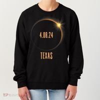 North America Total Solar Eclipse 2024 Texas USA Women's Sweatshirt thumb 0