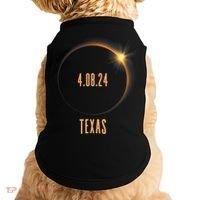 North America Total Solar Eclipse 2024 Texas USA Doggie Tank thumb 0