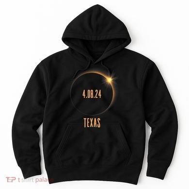 North America Total Solar Eclipse 2024 Texas USA Hoodie