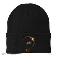 North America Total Solar Eclipse 2024 Texas USA Beanie thumb 0