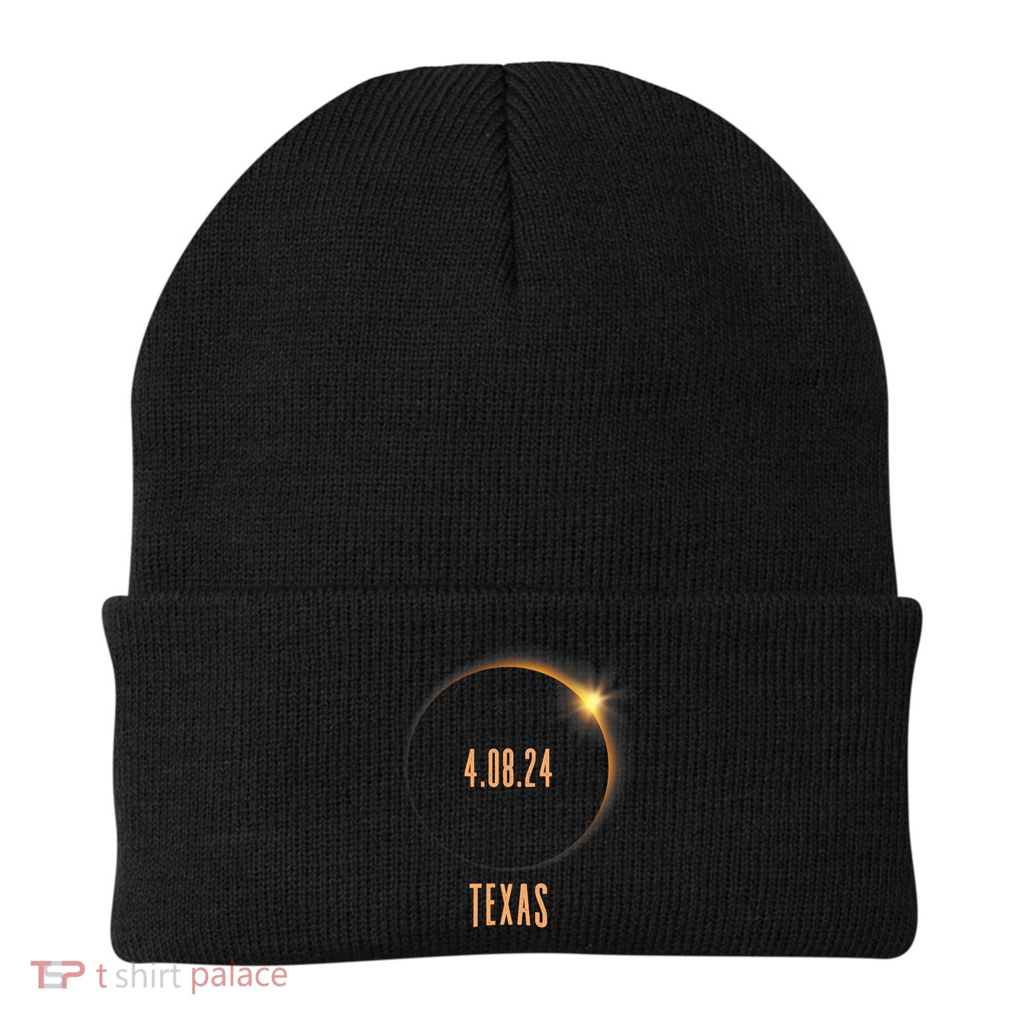 North America Total Solar Eclipse 2024 Texas USA Beanie