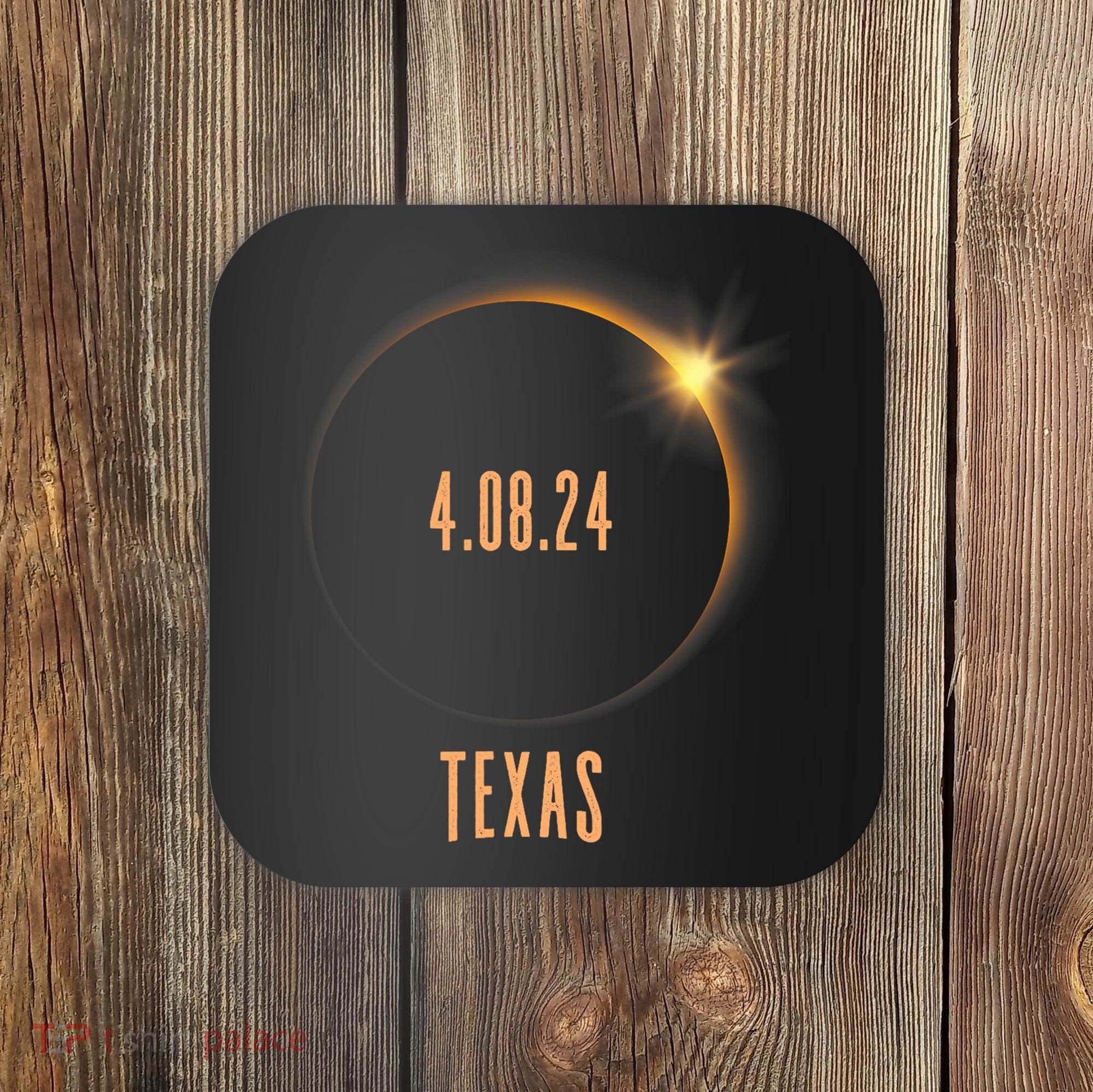 North America Total Solar Eclipse 2024 Texas USA Coaster