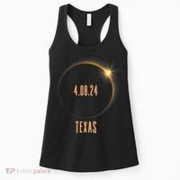 North America Total Solar Eclipse 2024 Texas USA Women's Tank Top thumb 0