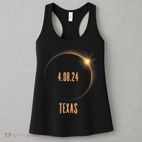North America Total Solar Eclipse 2024 Texas USA Women's Tank Top thumb 3