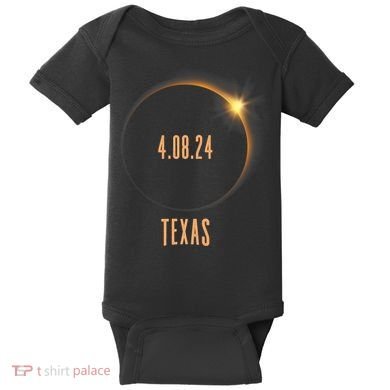 North America Total Solar Eclipse 2024 Texas USA Baby Bodysuit