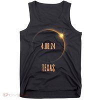 North America Total Solar Eclipse 2024 Texas USA Tank Top thumb 0