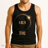 North America Total Solar Eclipse 2024 Texas USA Tank Top thumb 3