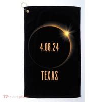North America Total Solar Eclipse 2024 Texas USA Golf Towel thumb 0