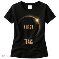 North America Total Solar Eclipse 2024 Texas USA Women's T-Shirt thumb 0