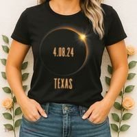 North America Total Solar Eclipse 2024 Texas USA Women's T-Shirt thumb 2