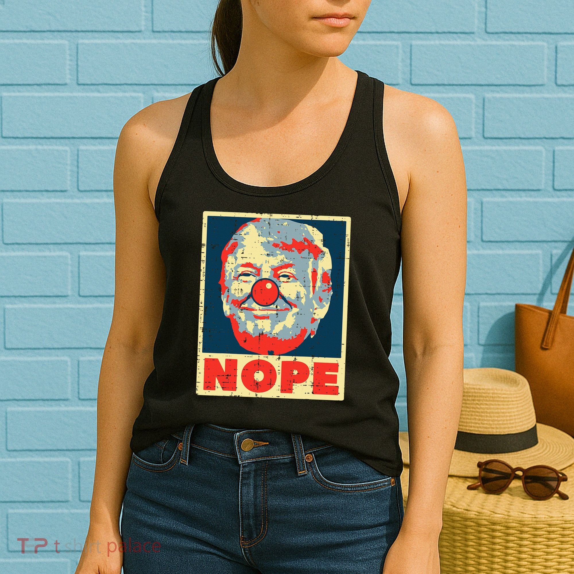 Nope Anti Trump Clown Impeach No Donald Women's Tank Top