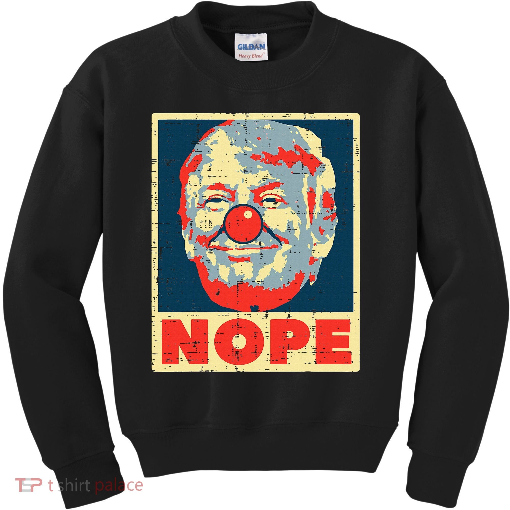 Nope Anti Trump Clown Impeach No Donald Kids Sweatshirt