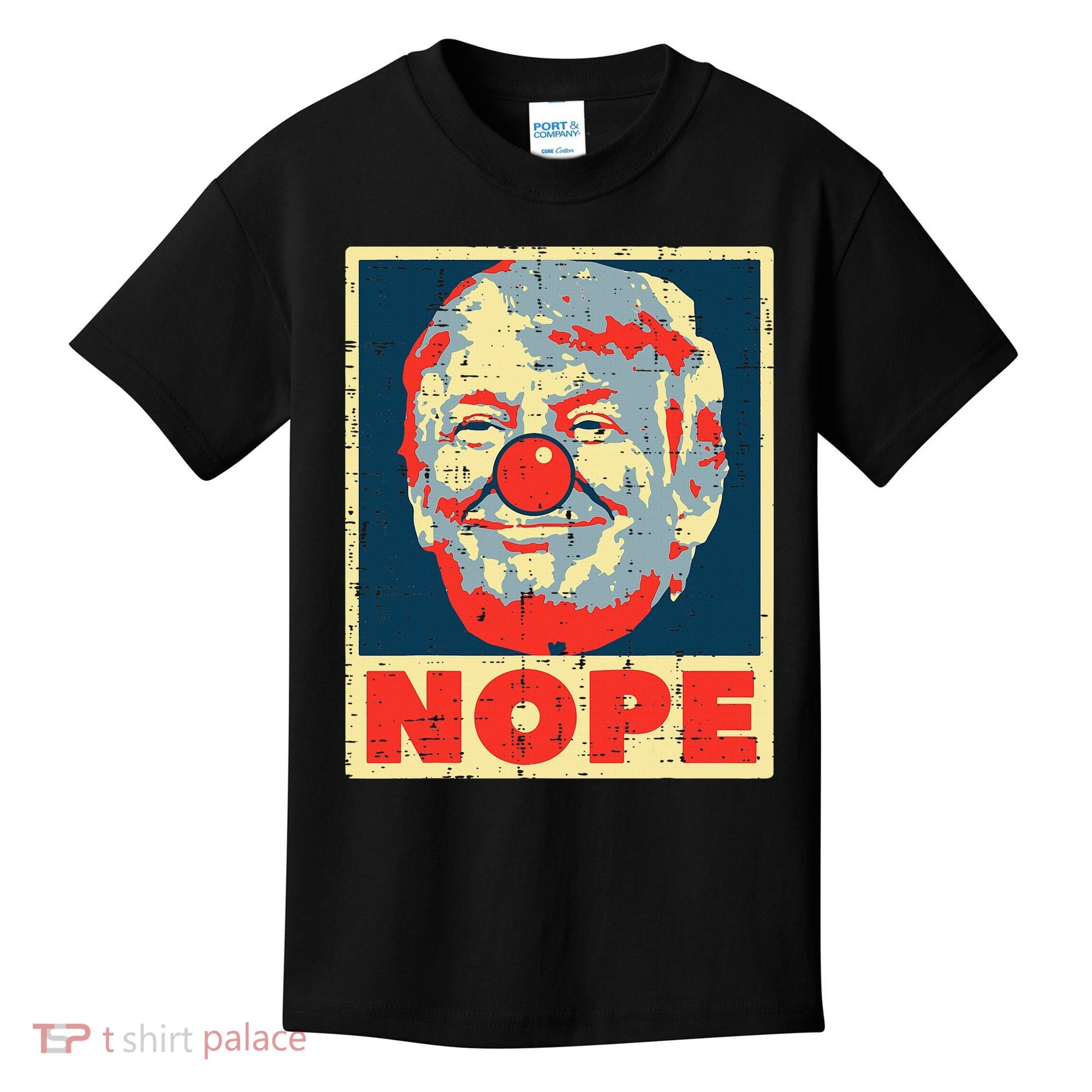 Nope Anti Trump Clown Impeach No Donald Kids T-Shirt