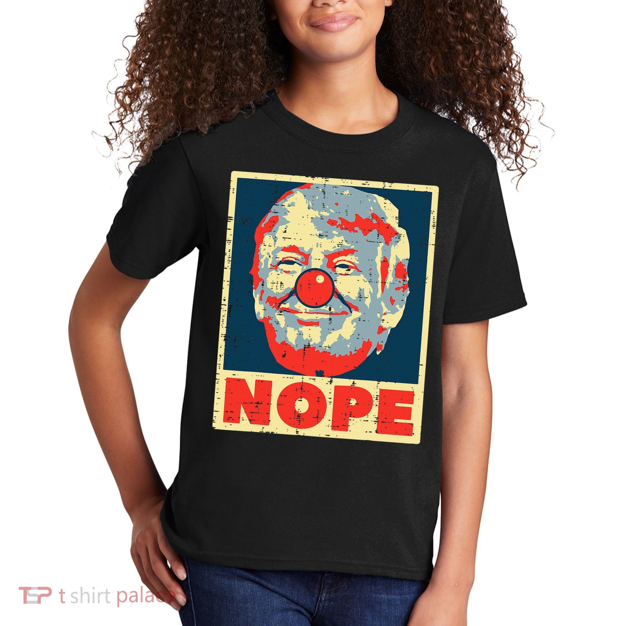 Nope Anti Trump Clown Impeach No Donald Kids T-Shirt