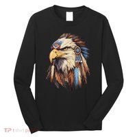 Native American Tribal Dream Catcher Eagle Tribal Animal Art Long Sleeve Shirt thumb 0
