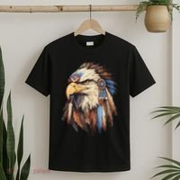 Native American Tribal Dream Catcher Eagle Tribal Animal Art T-Shirt thumb 2