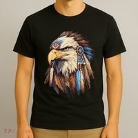 Native American Tribal Dream Catcher Eagle Tribal Animal Art T-Shirt thumb 3