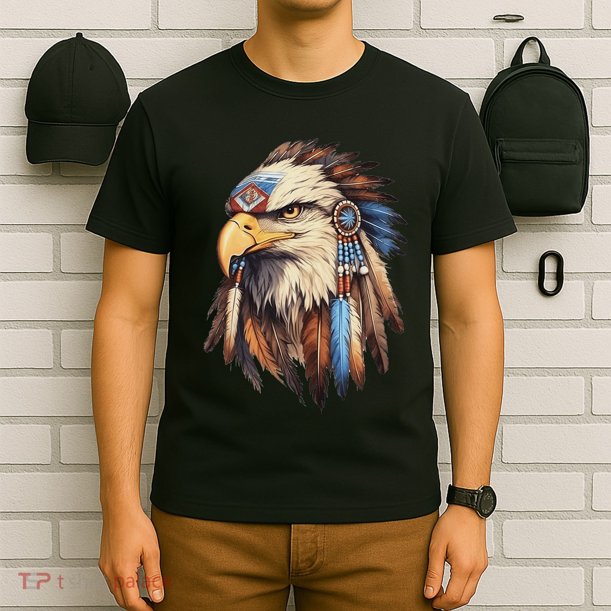 Native American Tribal Dream Catcher Eagle Tribal Animal Art T-Shirt