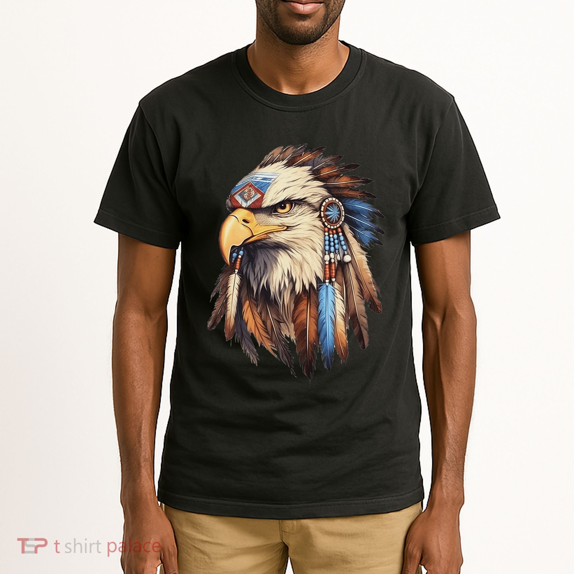 Native American Tribal Dream Catcher Eagle Tribal Animal Art Tall T-Shirt