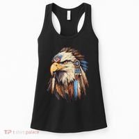 Native American Tribal Dream Catcher Eagle Tribal Animal Art Women's Tank Top thumb 0