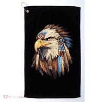 Native American Tribal Dream Catcher Eagle Tribal Animal Art Golf Towel thumb 0