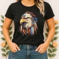 Native American Tribal Dream Catcher Eagle Tribal Animal Art Women's T-Shirt thumb 2