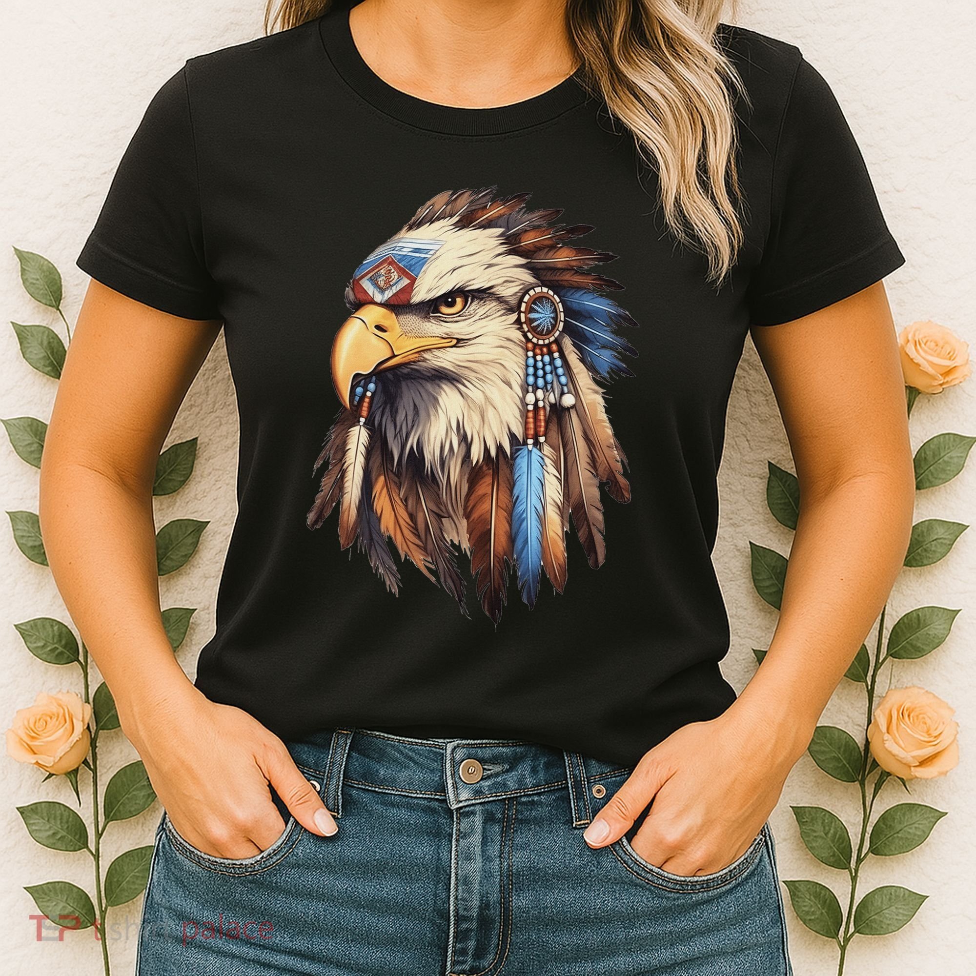 Native American Tribal Dream Catcher Eagle Tribal Animal Art Women's T-Shirt