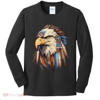 Native American Tribal Dream Catcher Eagle Tribal Animal Art Kids Long Sleeve Shirt thumb 0