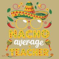 Nacho Average Teacher Apple Cinco De Mayo Teacher Women Long Sleeve Shirt thumb 2