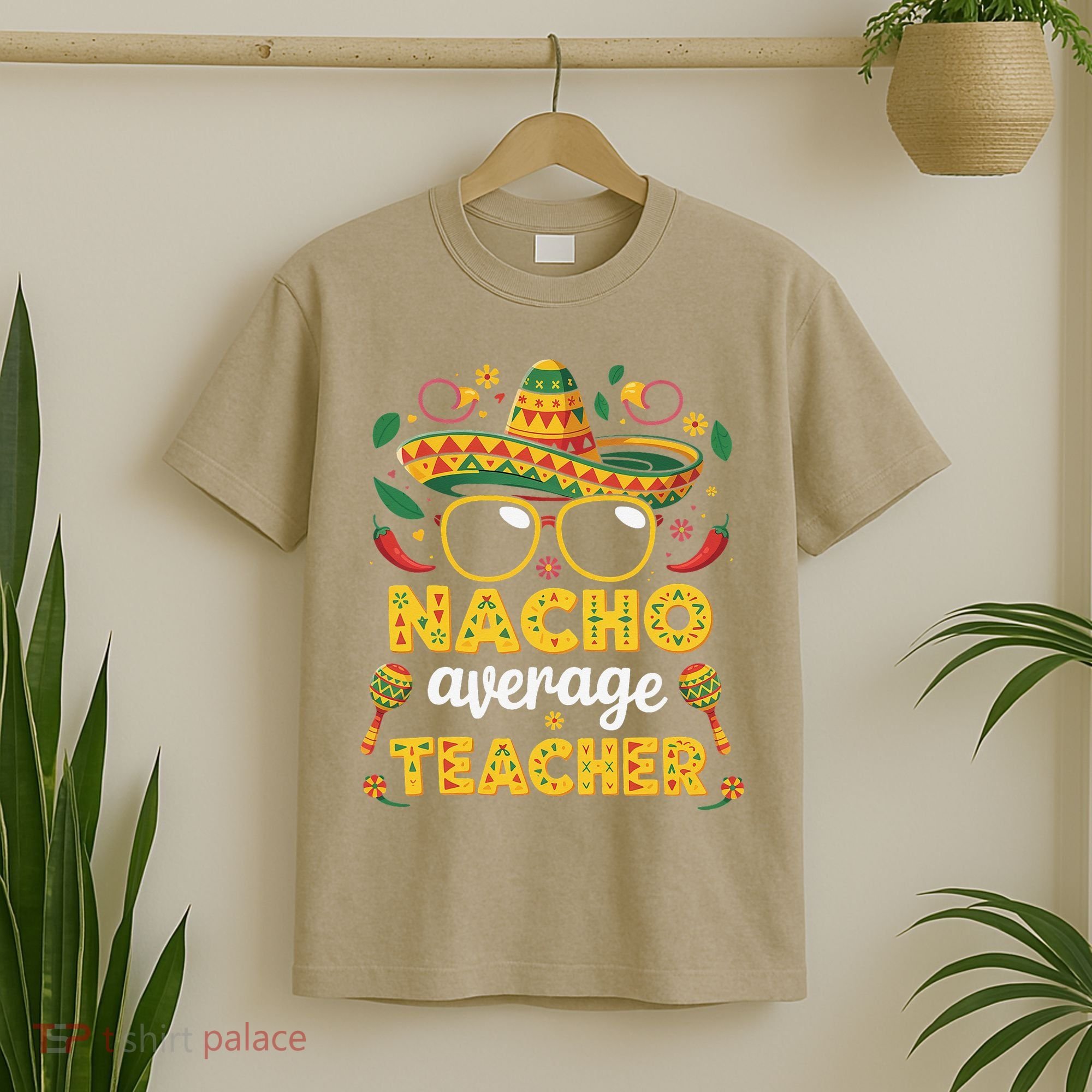 Nacho Average Teacher Apple Cinco De Mayo Teacher Women T-Shirt