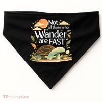 Not All Those Who Wander Are Fast Turtle USA-Made Doggie Bandana thumb 0