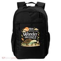 Not All Those Who Wander Are Fast Turtle Backpack thumb 0